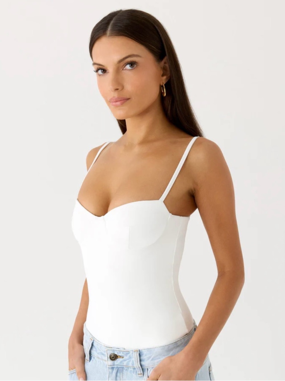 NWT Peppermayo White Ame Underwire Bodysuit White Bustier Sold out online!